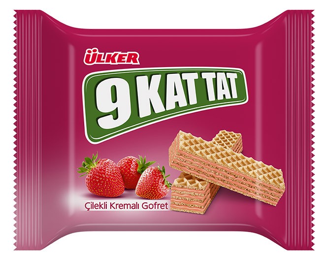 Ülker 9 Kat Tat 31g Çilekli Gofret