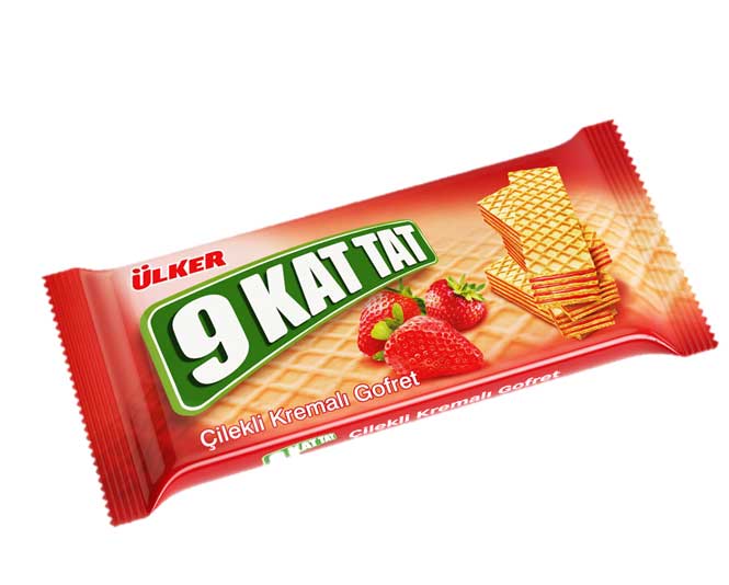 Ülker 9 Kat Tat 70g Çilekli Gofret