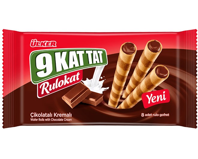Ülker 9 Kat Tat Rulokat 48g Çikolatalı Gofret