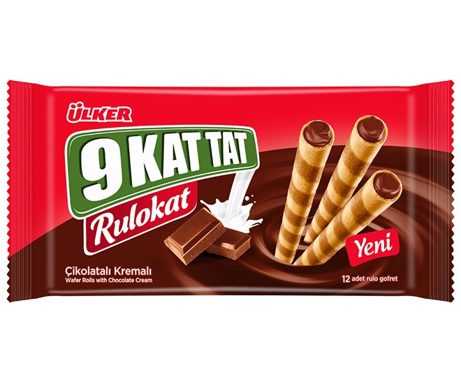 Ülker 9 Kat Tat Rulokat 96g Çikolatalı Gofret