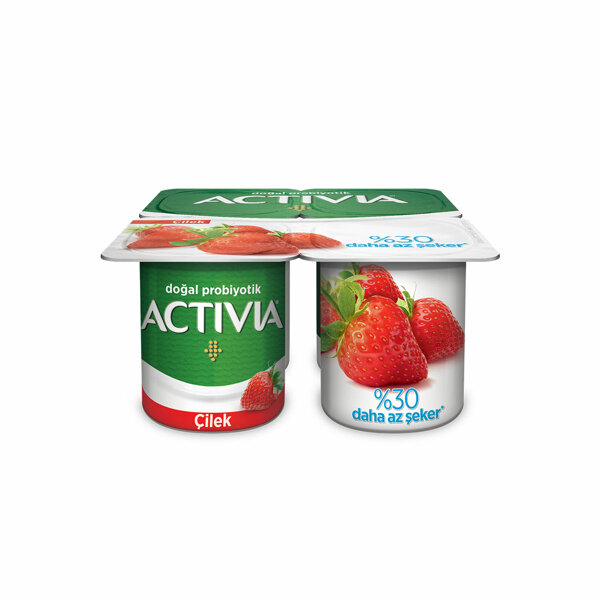 Activia Doğal Probiyotikli Yoğurt Çilekli 4x100 Gr