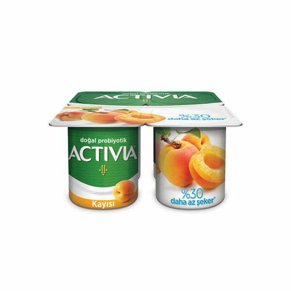 Activia Doğal Probiyotikli Yoğurt Kuru Kayısılı 4x100 Gr