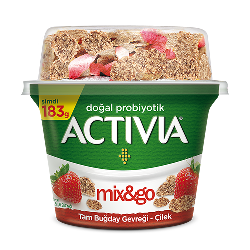 Activia Mix &Go Tam Buğday Gevreği Çilek (183 g)