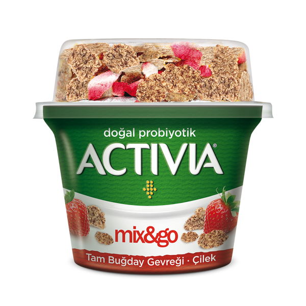 Activia Mix&Go Doğal Probiyotikli Yoğurt Çilekli 140 Gr