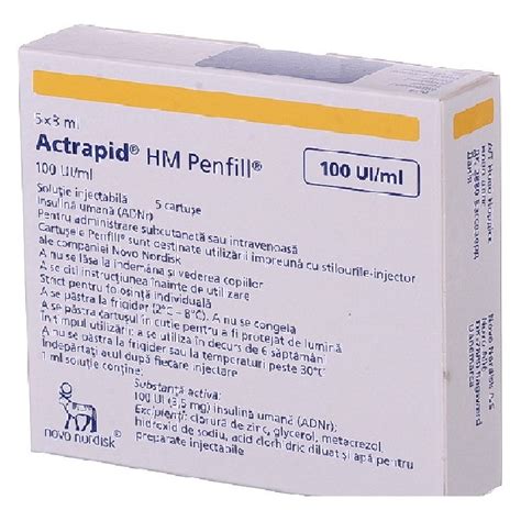 Novo Nordisk İlaç Actrapid HM Penfill 100/3 IU/ml 5 Penfill