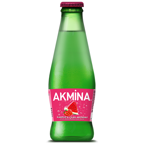 Akmina Karpuz & Çilek Aromalı Maden Suyu (200 ml)