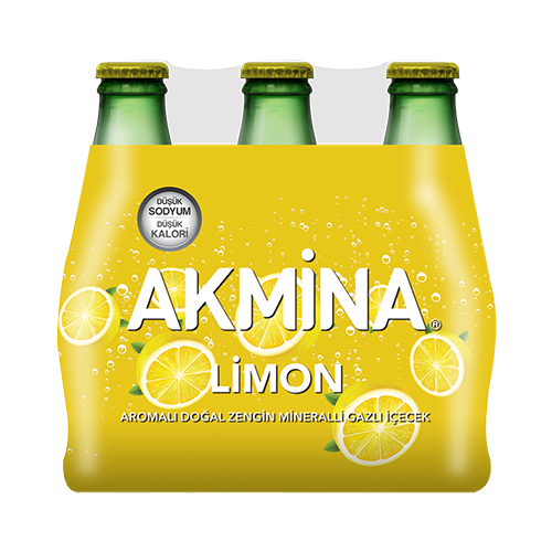 Akmina Limon Aromalı Maden Suyu (6 x 200 ml)