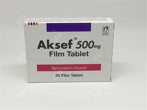 Nobel İlaç Aksef 500 mg 20 Tablet