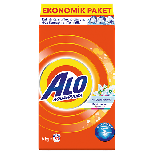 ALO Kar Çiçeği Ferahlığı Beyazlar ve Renkliler Toz Çamaşır Deterjanı (8 kg)