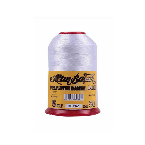 Altın Başak Dantel İpliği 50 No Beyaz 100gr