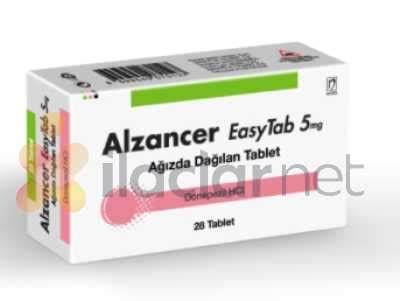 Nobel İlaç Alzancer Easytab 5 mg 28 Ağızda Dağılan Tablet
