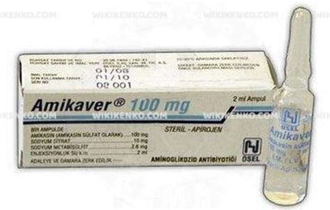 Osel İlaç Amikaver 100 mg 1 Ampül
