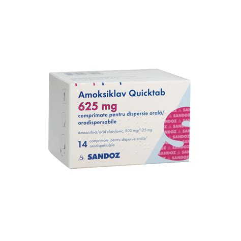 Sandoz İlaç Amoksilav 625 mg Quicktab Ağızda Dağılan 10 Tablet