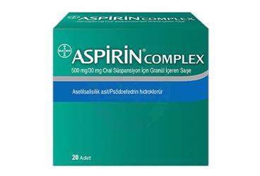 Bayer İlaç Aspirin Complex 500/30 mg 20 Saşe