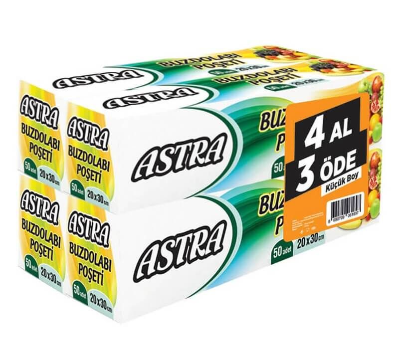 Astra Buzdolabı Poşeti Orta Boy 4 Al 3 Öde