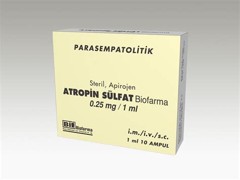 Osel İlaç Atropin Biosel 0.25 mg 10 Ampül