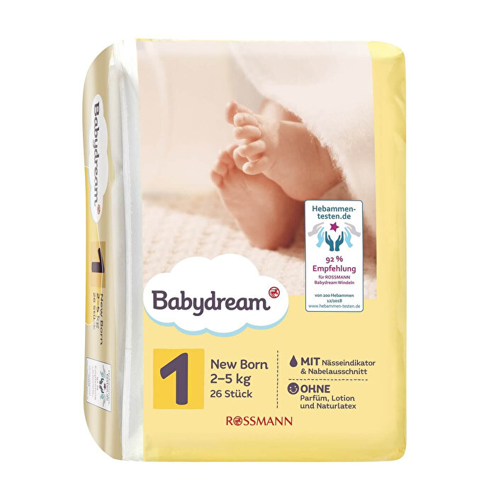 Babydream Bebek Bezi 1 Beden 26'lı