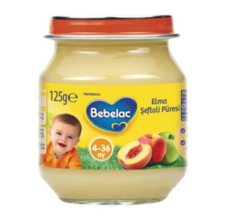 Bebelac Elma Şeftali Püresi 125 Gr
