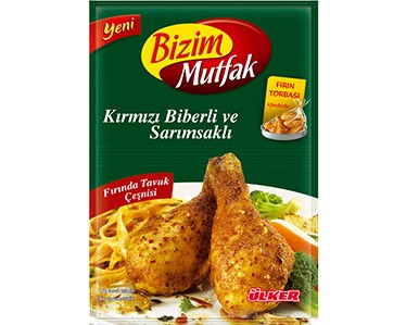 Ülker Bizim Mutfak Kırmızı Biberli ve Sarımsaklı Fırında Tavuk Çeşnisi