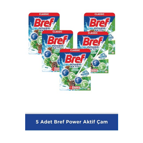 Bref Power Aktiv Klozet Bloğu (İç Adet 4 Lü Pk) Çam ve Lavanta Kokulu