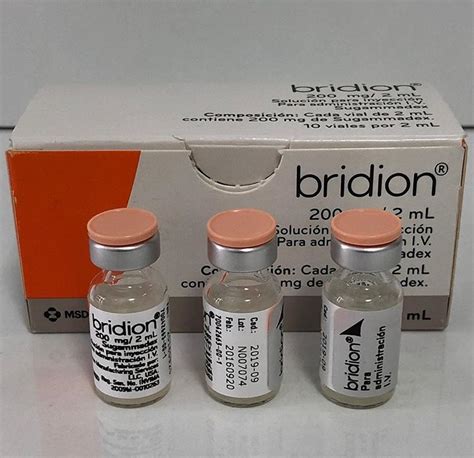 Merck Sharp ve Dohme Bridion 200 mg/2 ml IV 10 Flakon