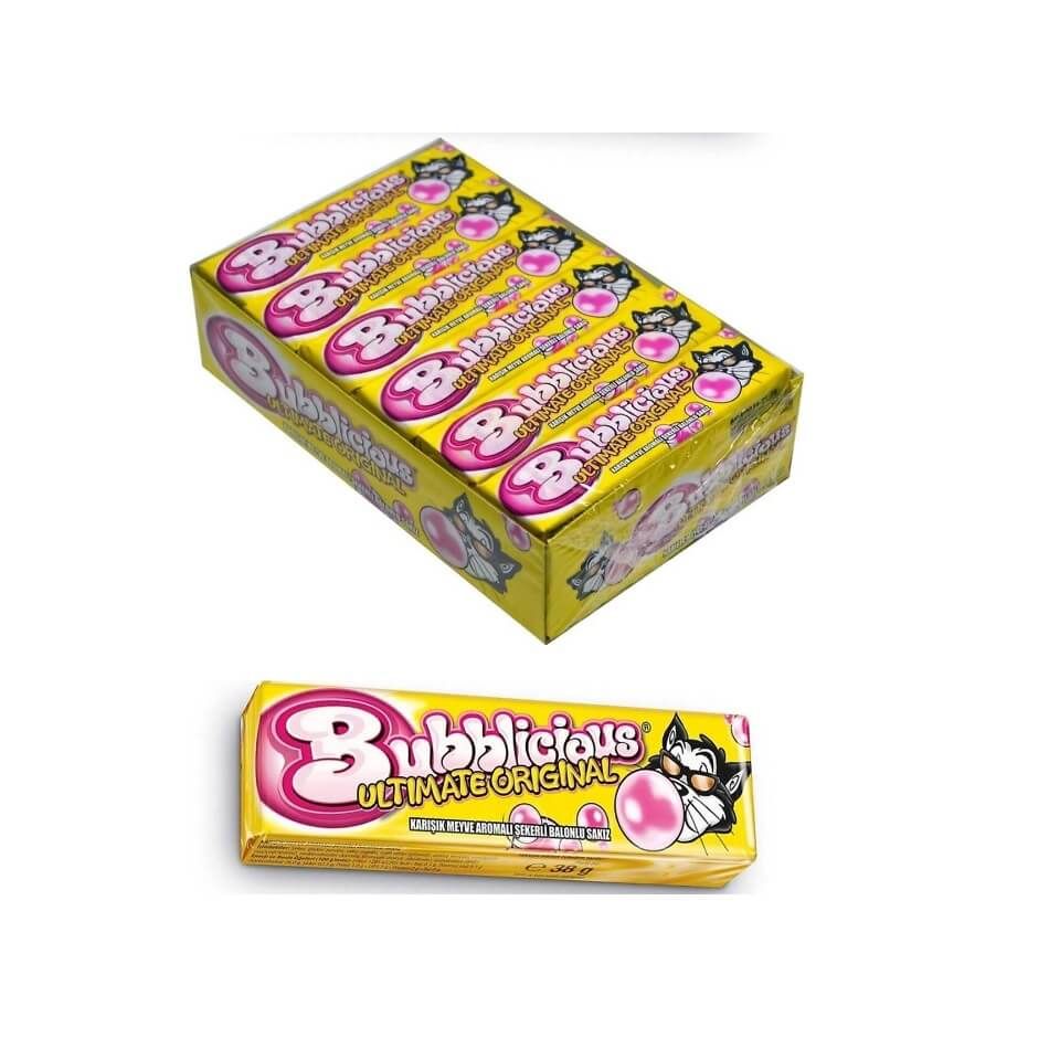 Bubblicious Sakız Karışık Meyve Aromalı Şekerli Balonlu 38 gr X18 Adet