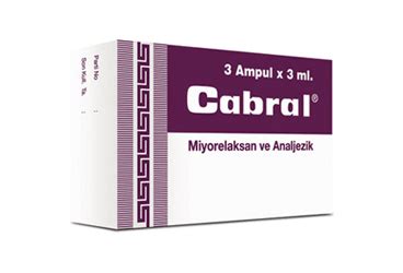 Recordati İlaç Cabral 800 mg 3 Ampül