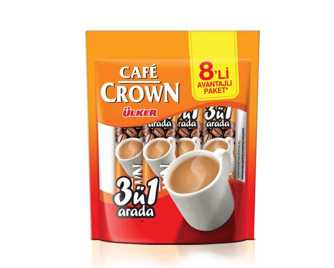 Ülker Cafe Crown 8'li - 3'ü 1 Arada Sade