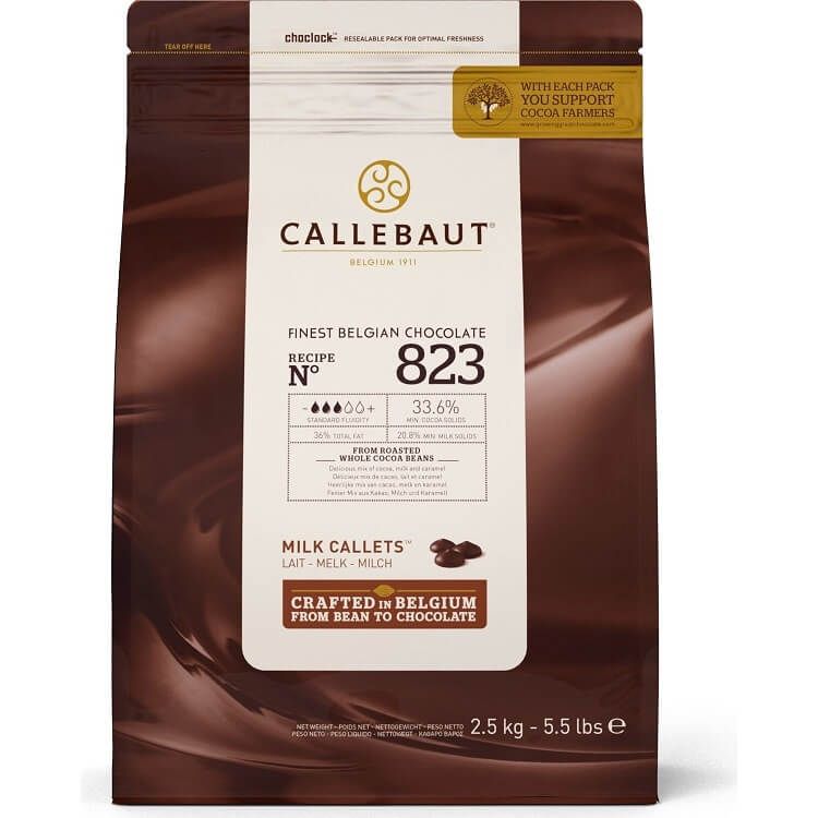 Callebaut 823 Sütlü Küvertür Damla Çikolata 2.5 Kg