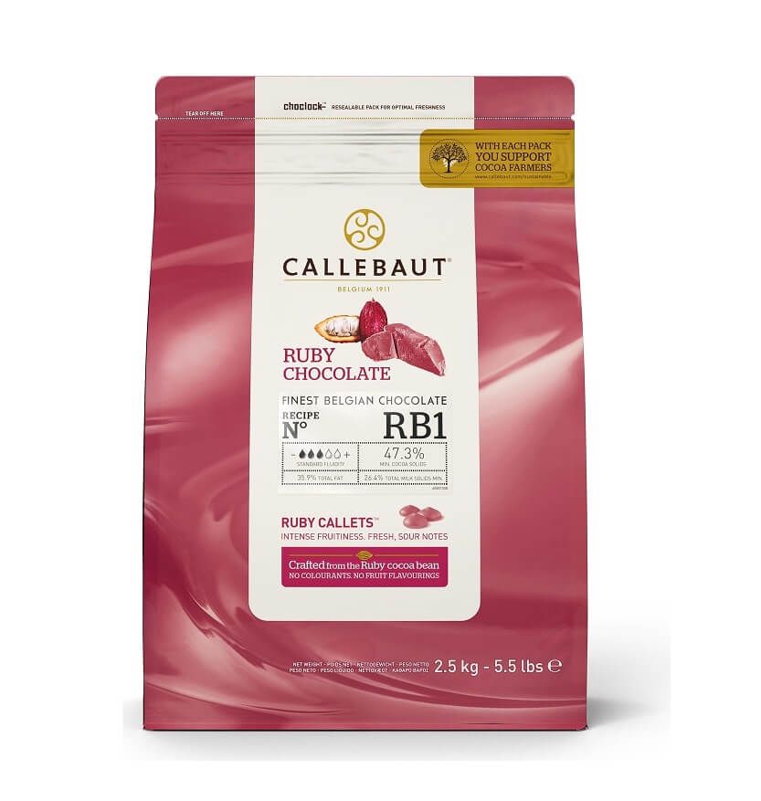 Callebaut RB1 Ruby Drop Damla Çikolata 2.5 Kg