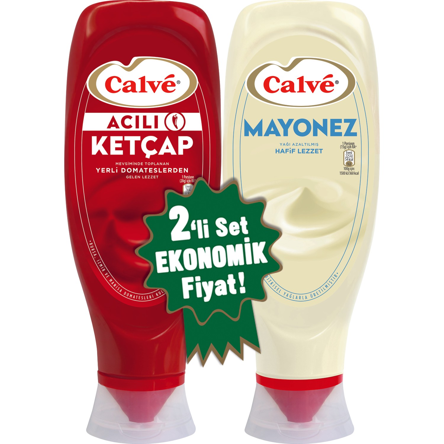 Calve Ketçap Acılı 600 Gr + Mayonez 540 Gr
