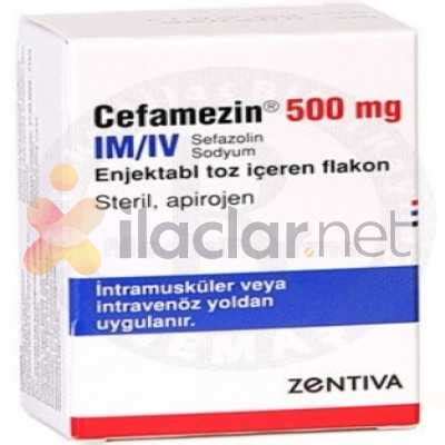 Zentiva İlaç Cefamezin 500 mg IM 1 Flakon