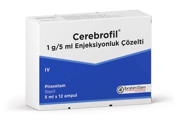 İ.E. Ulagay İlaç Cerebrofil 1 gr 5 ml 12 Ampül