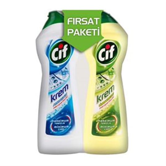 Cif Krem 750 Ml Amonyaklı+750 Ml Limon