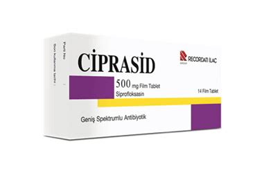 Recordati İlaç Ciprasid 500 mg 14 Tablet