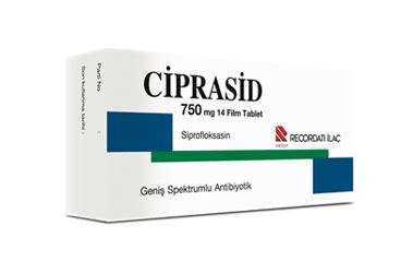 Recordati İlaç Ciprasid 750 mg 14 Tablet