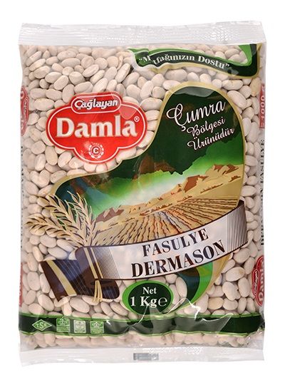 Damla Bakliyat Dermason Fasülye 8 MM 1 Kg