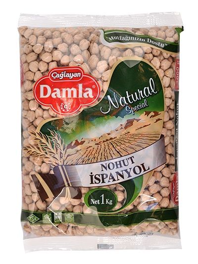 Damla Bakliyat İspanyol Nohut 12 MM 1 Kg