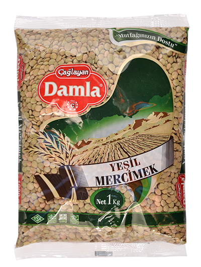 Damla Bakliyat Yeşil Mercimek 1 Kg