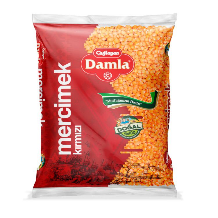 Damla Kırmızı Mercimek 5 Kg