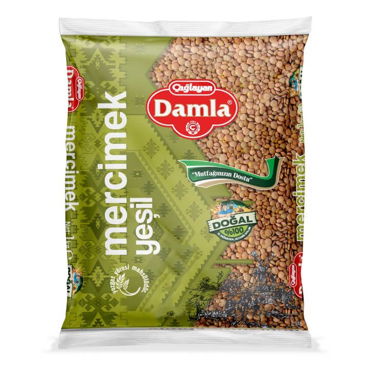 Damla Yeşil Mercimek 5 Kg