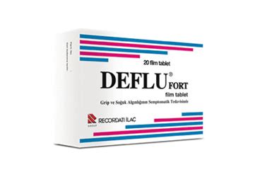 Recordati İlaç Deflu Fort 20 Tablet