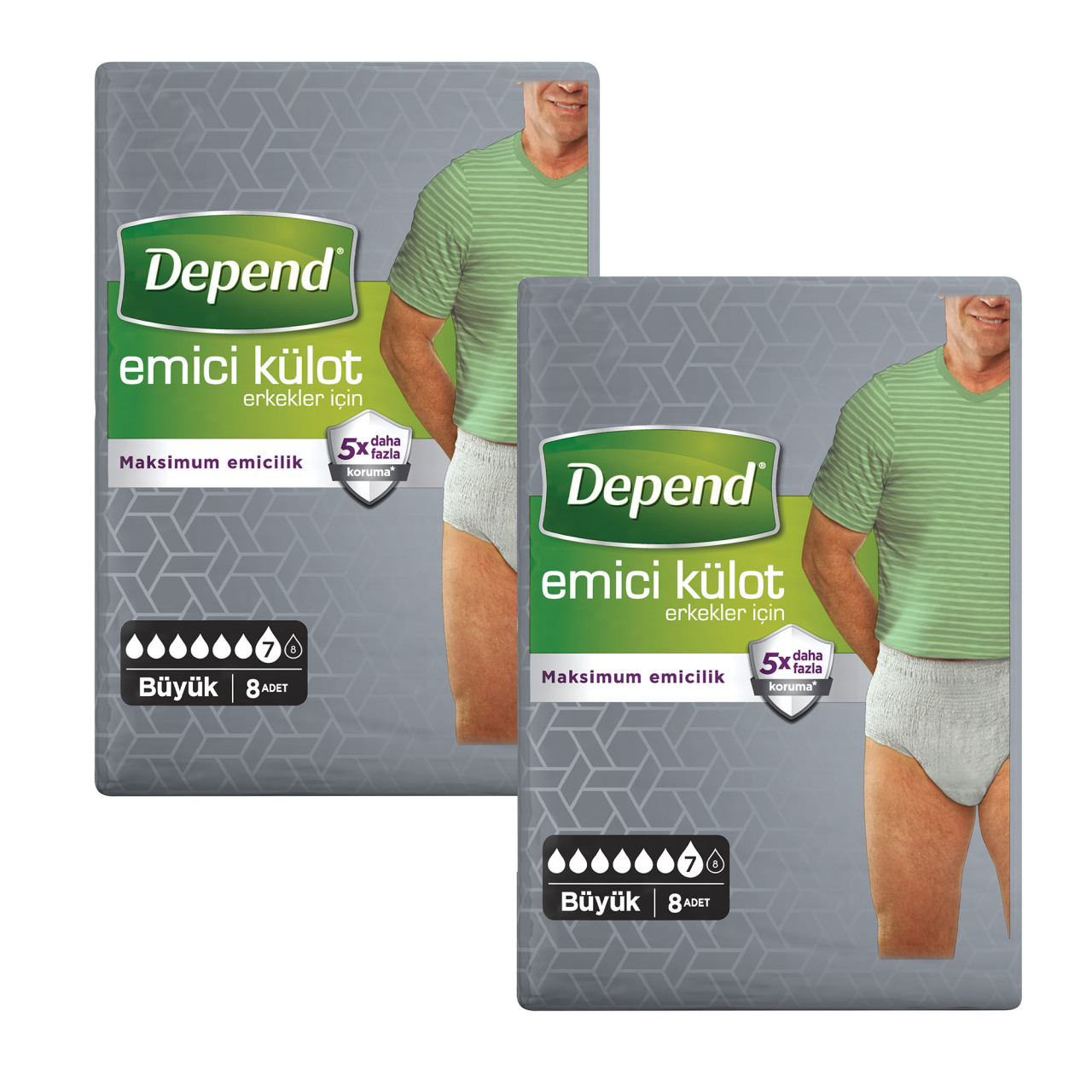 Depend Emici Külot Büyük Boy Erkekler İçin 16 Adet