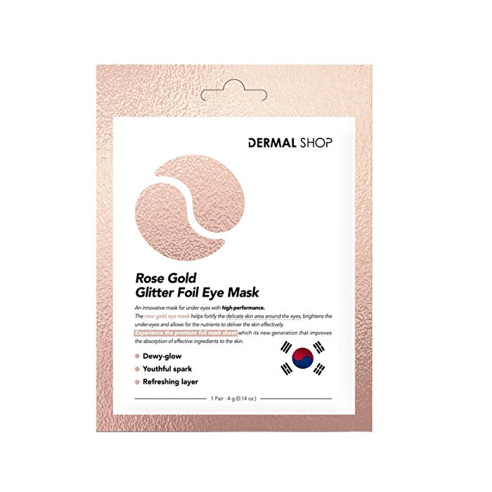 Dermal Rose Gold Flash Foil Kağıt Göz Maskesi 4 Gr