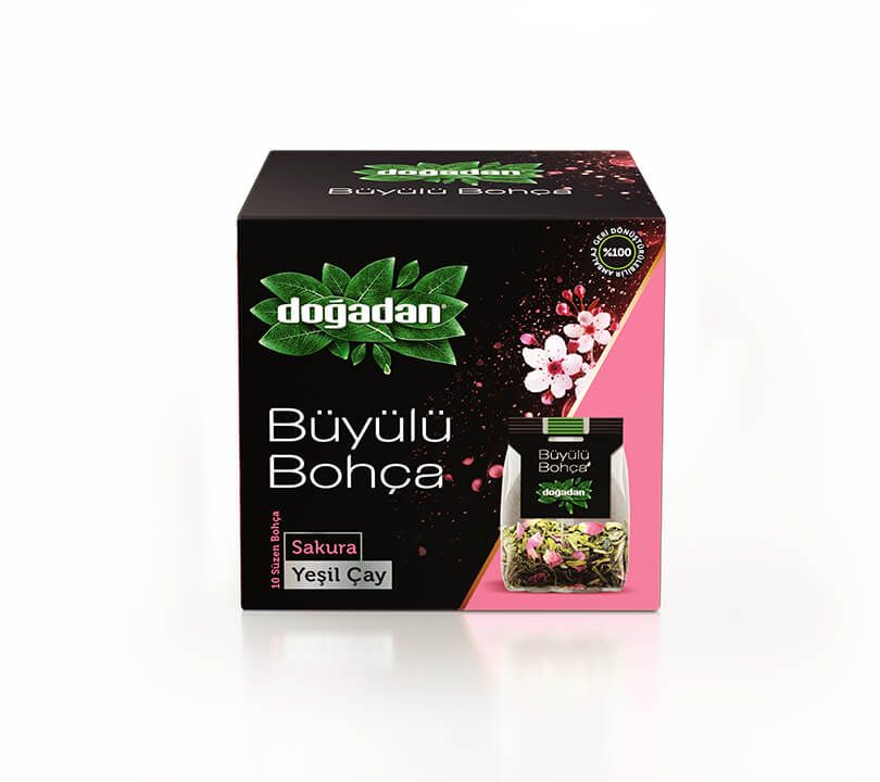 Doğadan Büyülü Bohça Sakura Yeşil Çay 10 Adet
