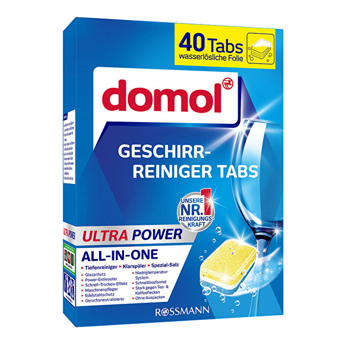 Domol Bulaşık Makinesi Tableti Ultra Power 3in1 40'lı