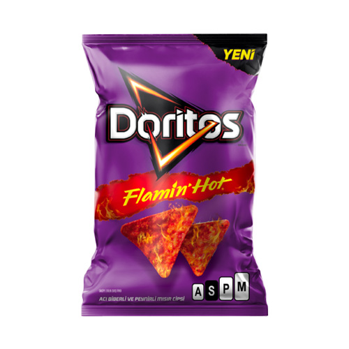 Doritos Flamin Hot Acı Biberli Mısır Cipsi Süper Boy   (102 g)