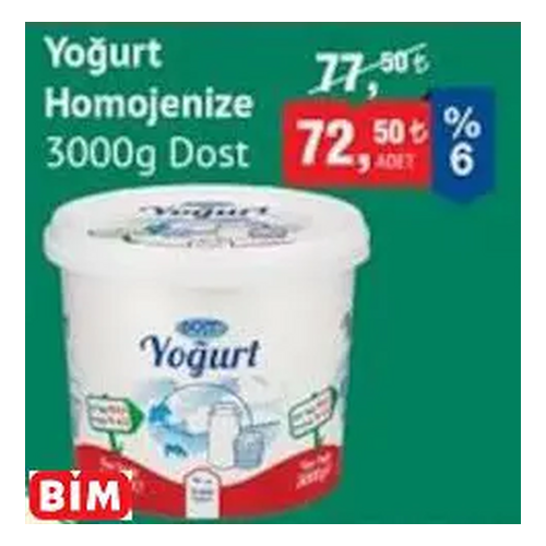 Dost Homojenize Yoğurt 1.5kg