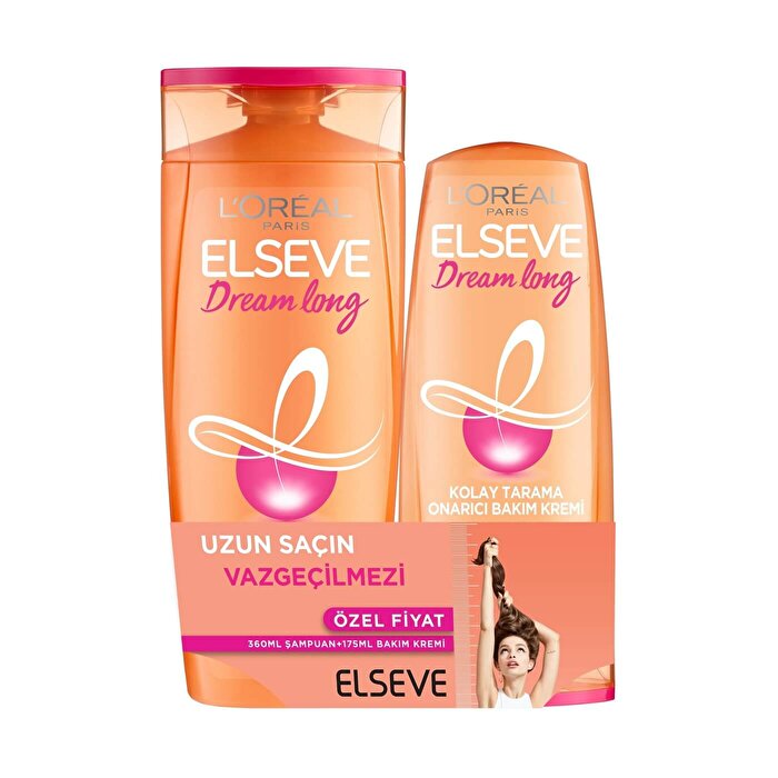 Elseve Dream Long Kolay Tarama Şampuan ve Bakım Kremi 2'li Set