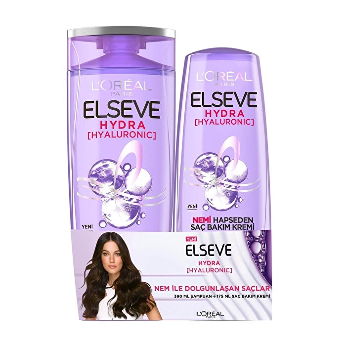 Elseve Hydra Hyaluronic Nemlendirici Şampuan ve Bakım Kremi 2'li Set